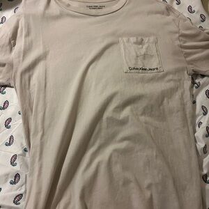 Calvin Klein Jeans Boy’s Beige Pocket Tee